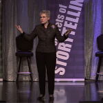 Patricia Fripp delivering a keynote speech