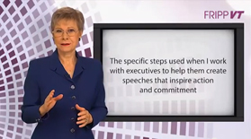Executive Speech Coach Patricia Fripp on Fripp Virtual Training.