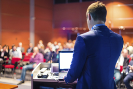 Speaker with Audience