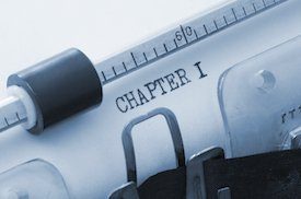 Typewriter with Chapter I Typed